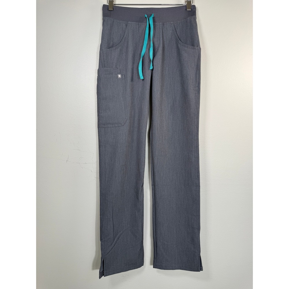 FIGS Technical Collection Heather Charcoal Grey Scrub Pants XXS Tall T210047 - Picture 2 of 7